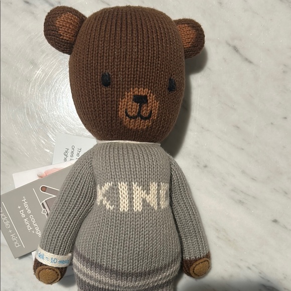 Brown Knit Teddy Bear Toy - Picture 2 of 4
